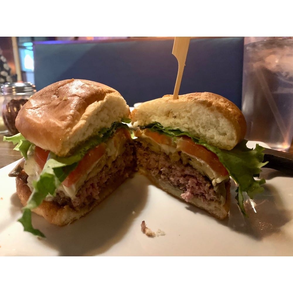 Mushroom Swiss Burger.